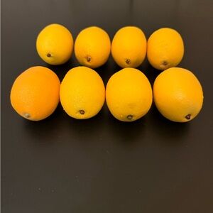 Lot 8 Lemons Faux Realistic Textured Fake Fruit  Home Decor Farmhouse